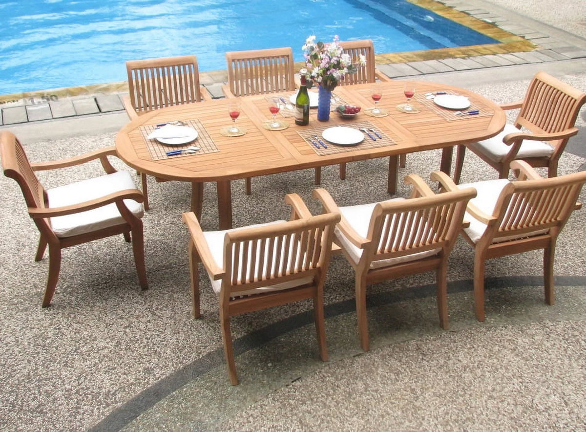 8 Seater 9 Pc Teak Dining Set V62836