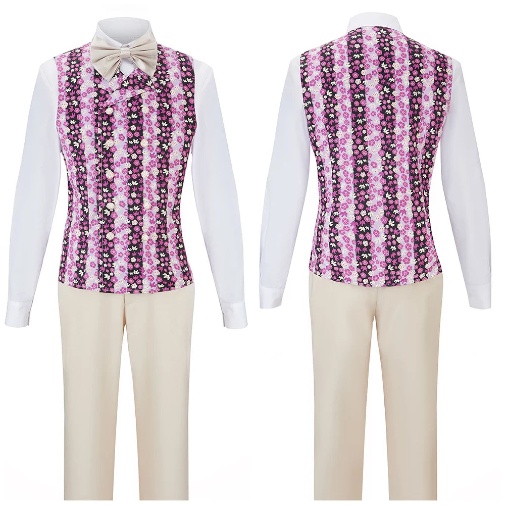 Trench Floral Vest Uniform Suit With Hat X11971