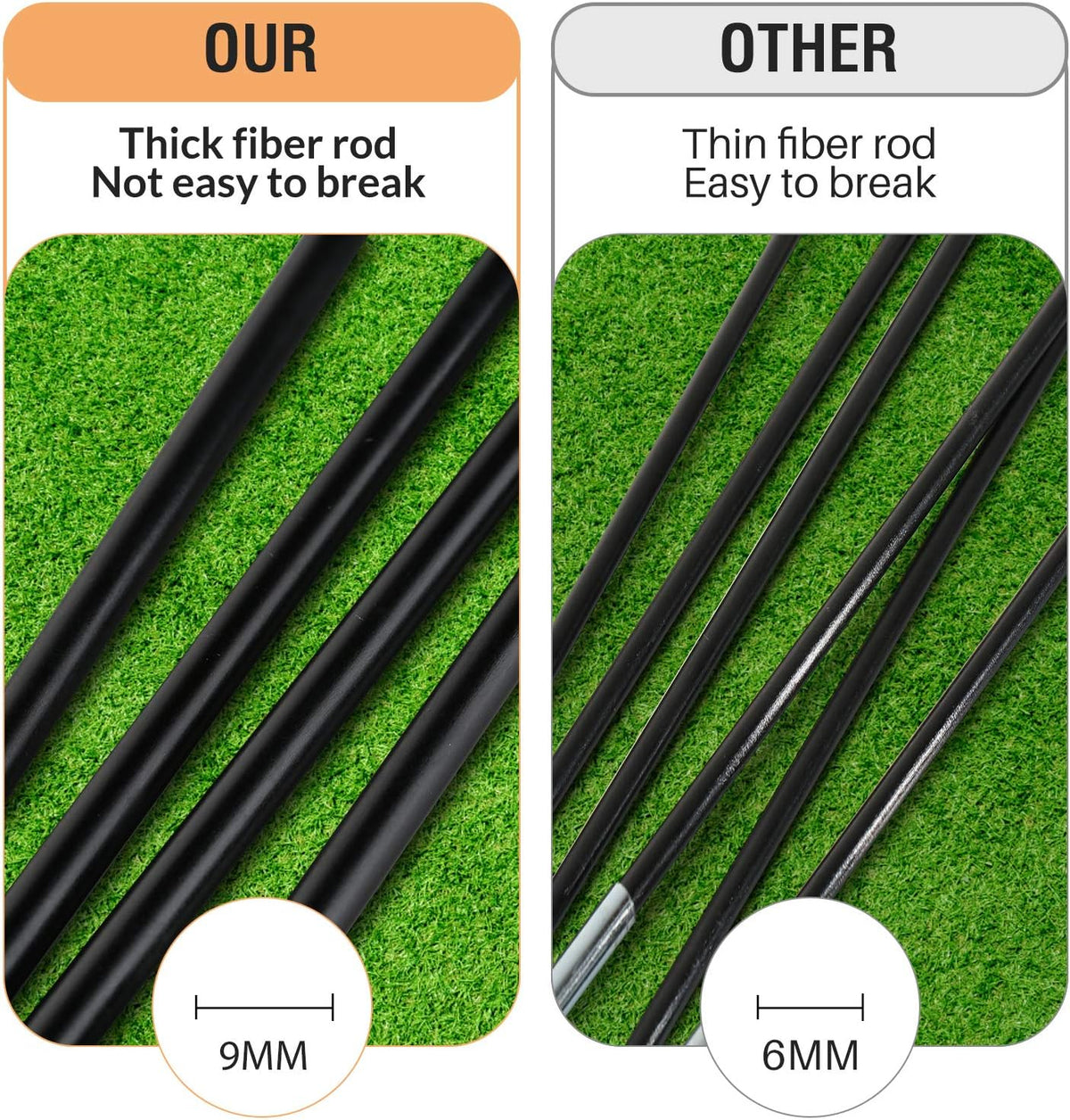 Set of 2 Portable Pop Up Soccer Goals with Carrying Bag I5601
