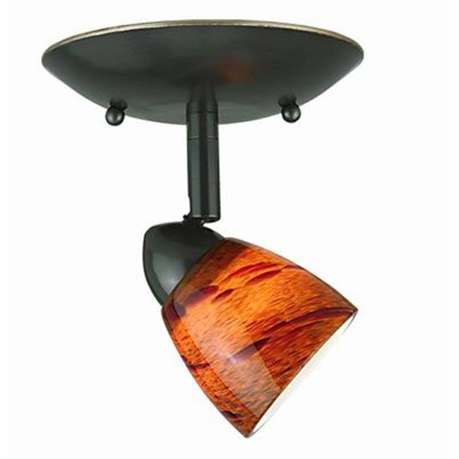 1-Light White Cone Dark Bronze F285