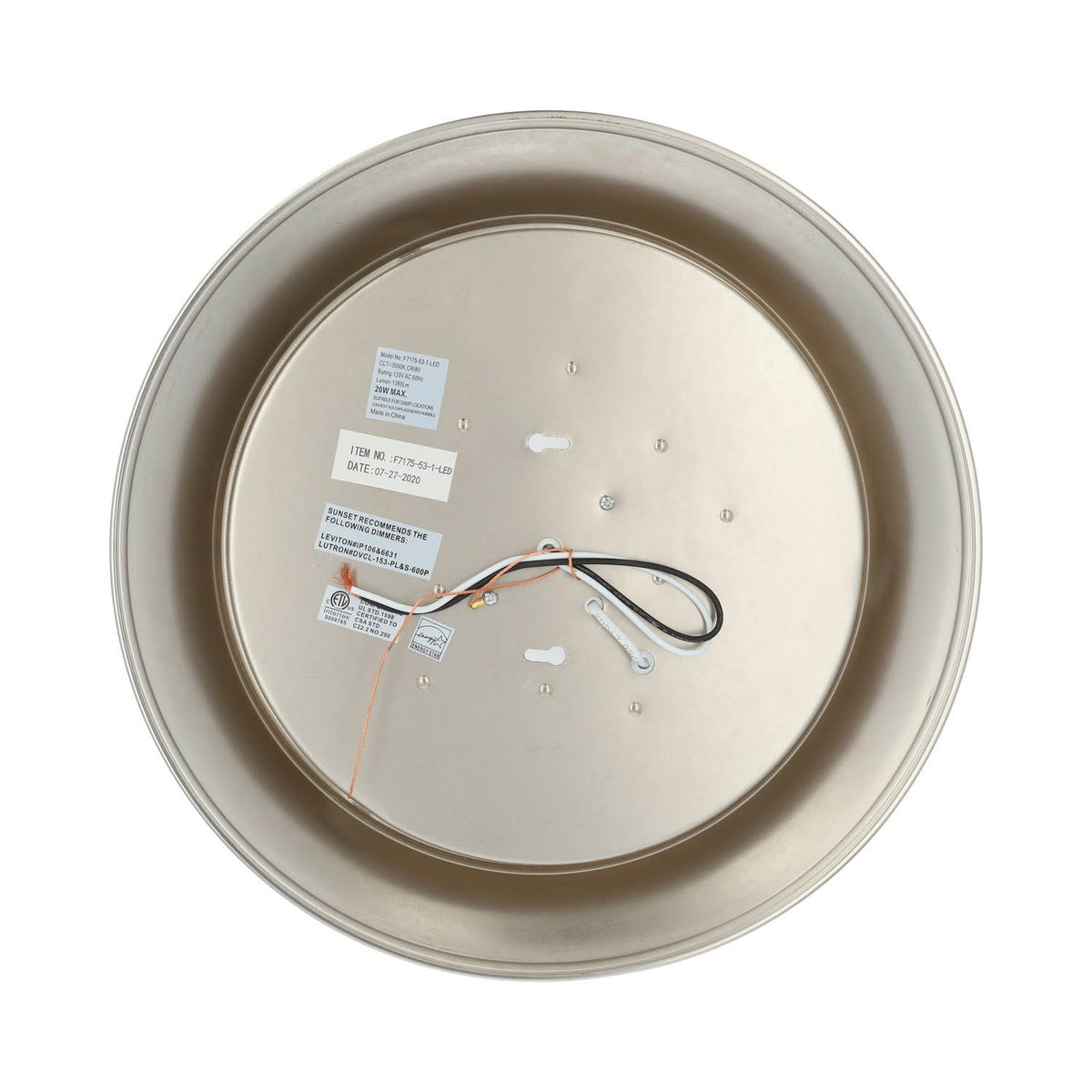 Satin Nickel Finish LED Flush Mount O216032