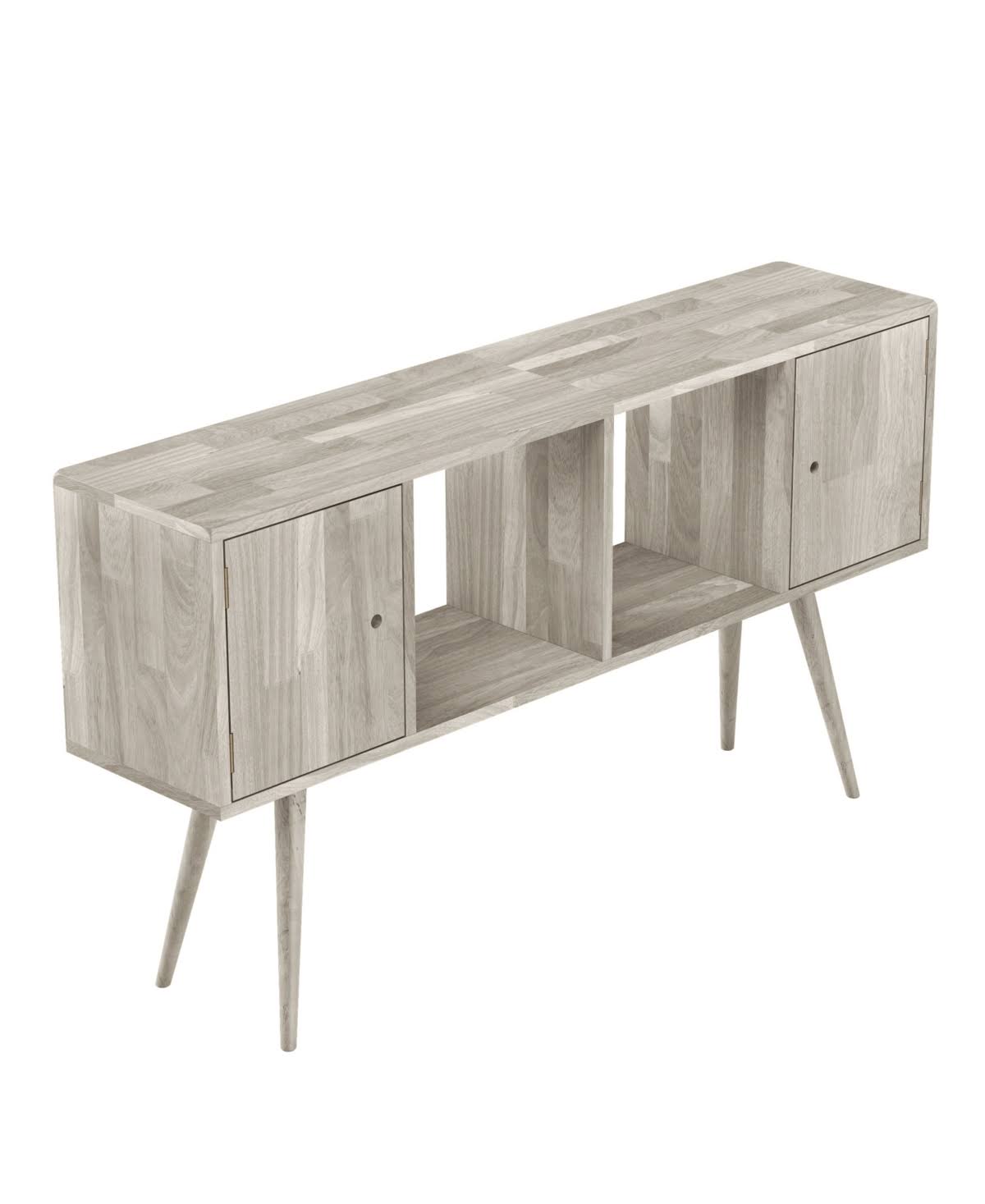 White Mid Century Modern Console Cabinet J18677