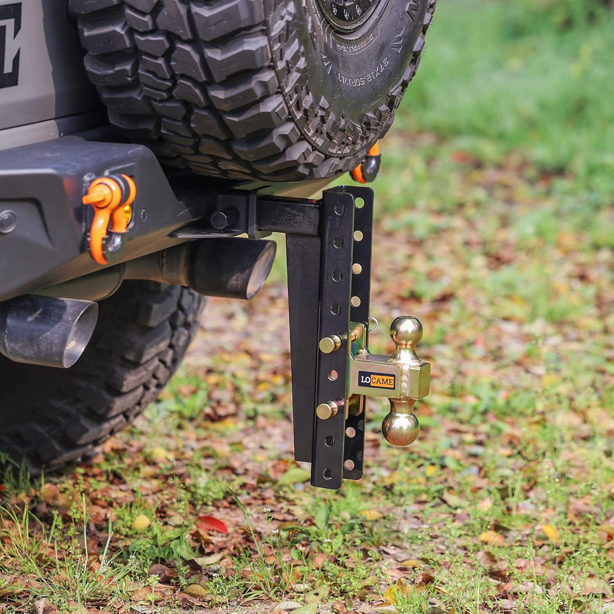 Adjustable Trailer Hitch, 2-Inch Receiver, 13-Inch Drop/Rise, 21000 LBS GTW, Double Pins, Solid Ball Mount F29057