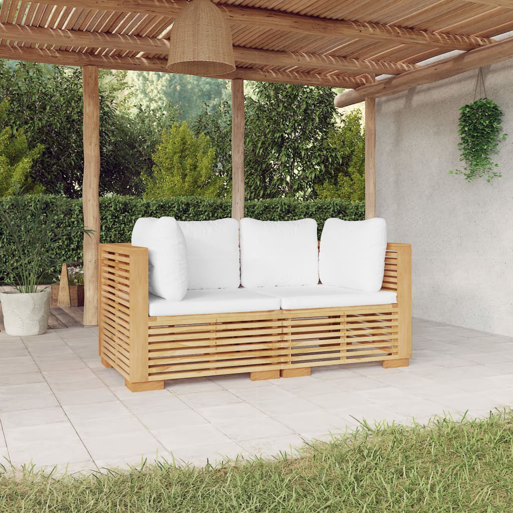Teak Corner Sofas with Cushions 2 pcs Z507