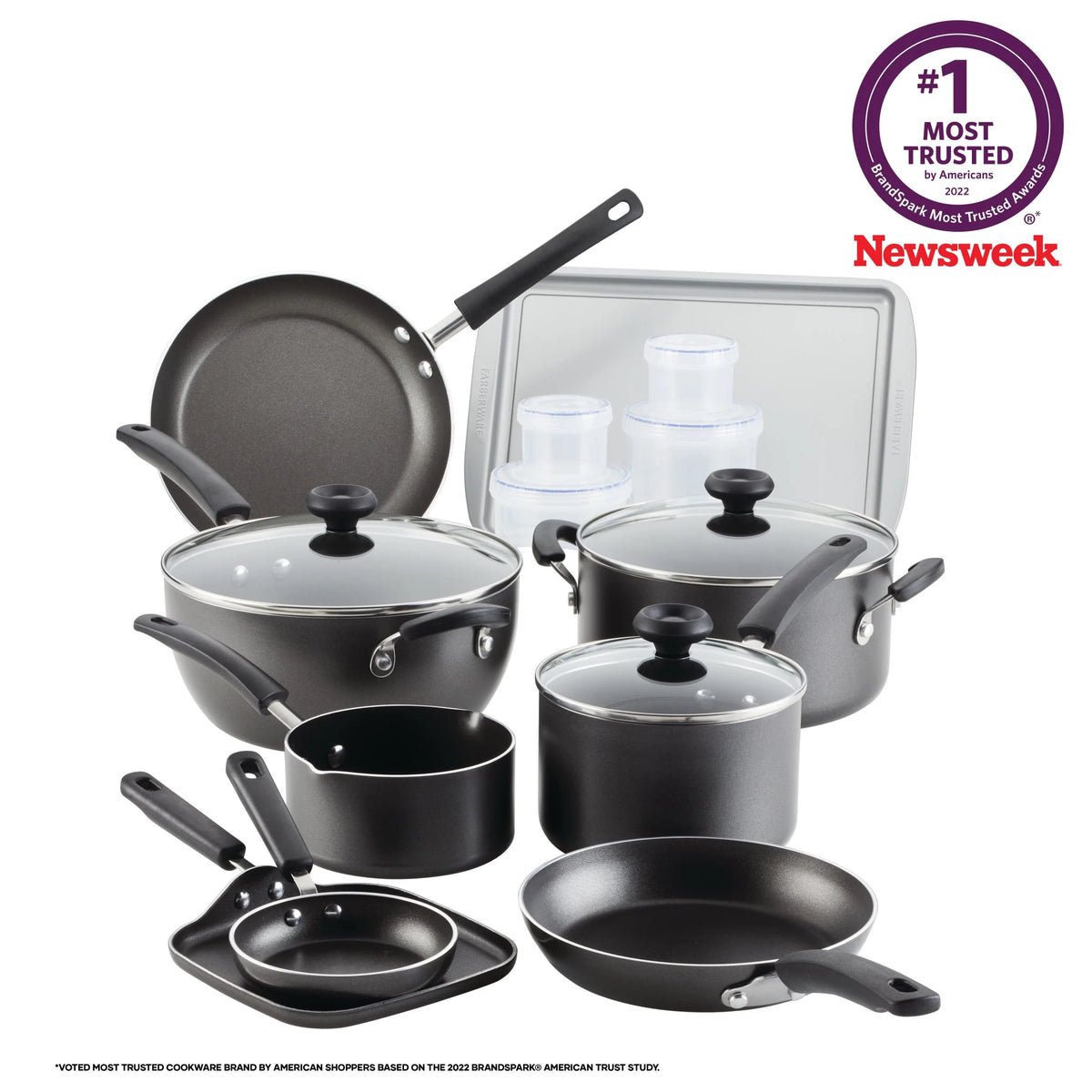 20 Pc Aluminum Nonstick Cookware Set Aqua B6898