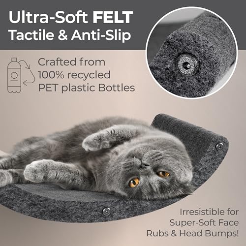 Wall Mounted Cat Shelves Set of 4 PET Felt Climber Furniture P4392
