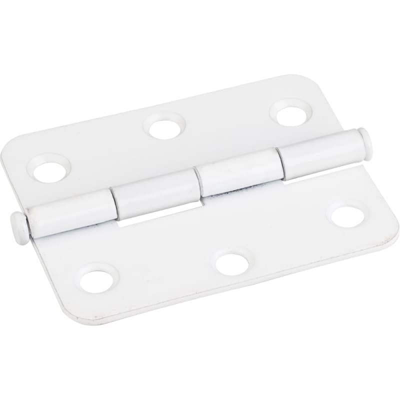2-1/2 inch Full Inset Butt Cabinet Door Hinge Pack of Bright White A380727