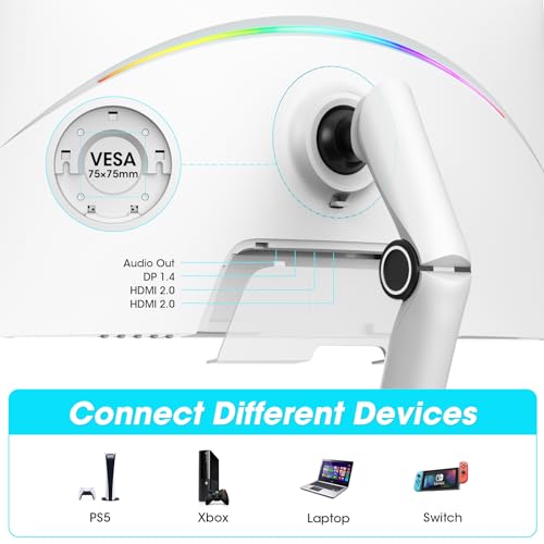 27” 240Hz QHD Mini-LED Gaming Monitor, White/Grey N11558