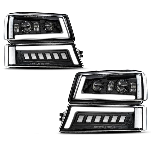 LED Headlights Assembly with DRL Turn Signal Hi/Low Sealed Beam B265