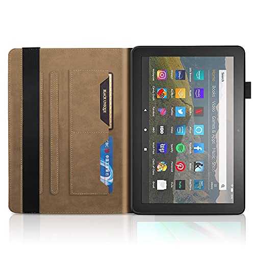 Green Flower Folding Stand PU Leather Cover for Kindle Fire HD 8 L15606