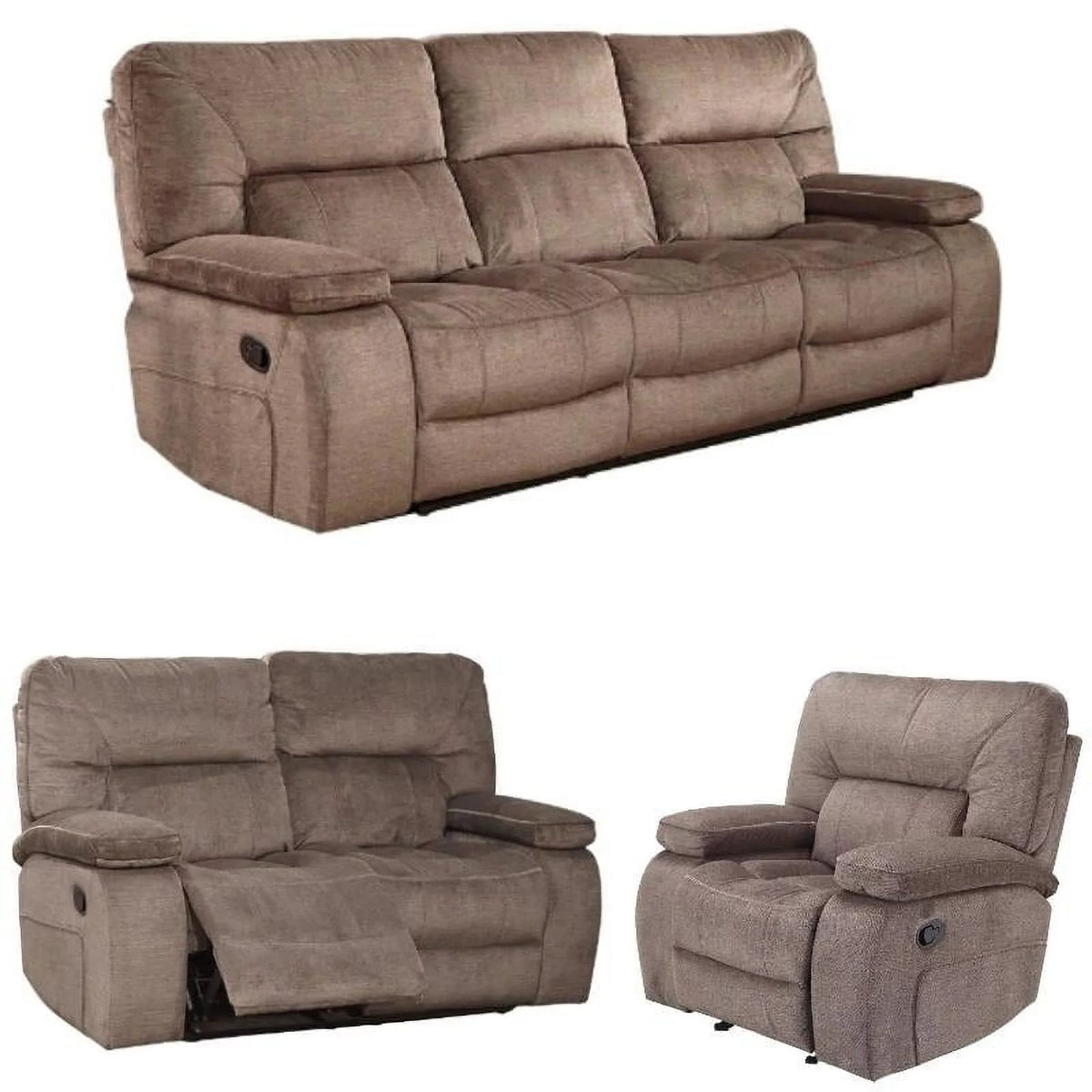 3-Piece Glider Recliner Loveseat and Sofa Set I80612