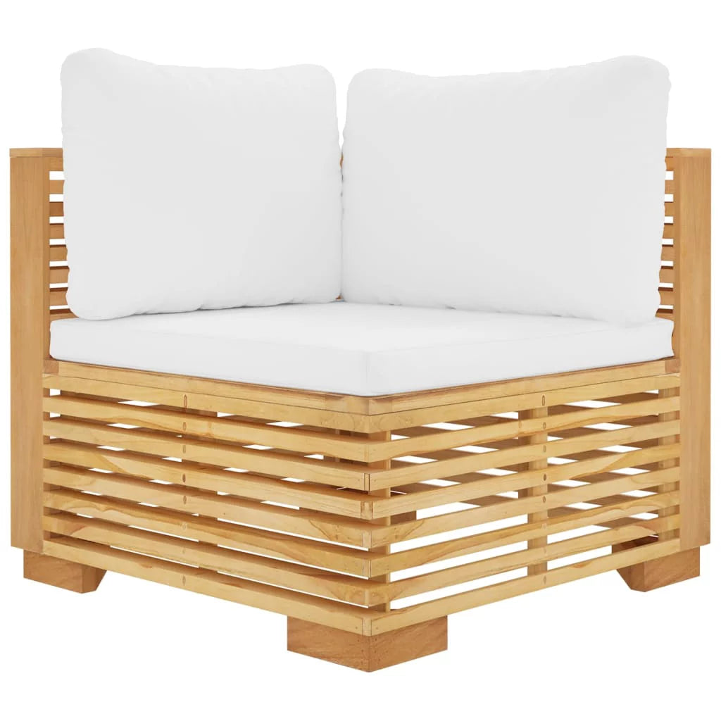 Teak Corner Sofas with Cushions 2 pcs Z507
