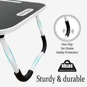 Black Portable Wood Folding Lap Desk with Cup Holder N6568
