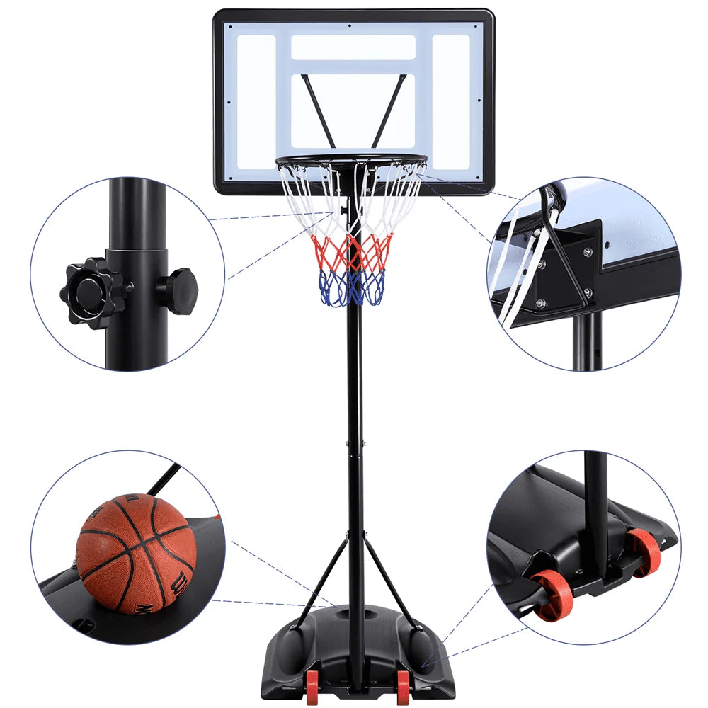 Adjustable Portable Basketball Hoop 7 to 9 Ft A336417