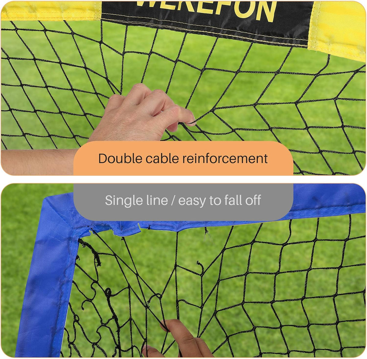 Set of 2 Portable Pop Up Soccer Goals with Carrying Bag I5601