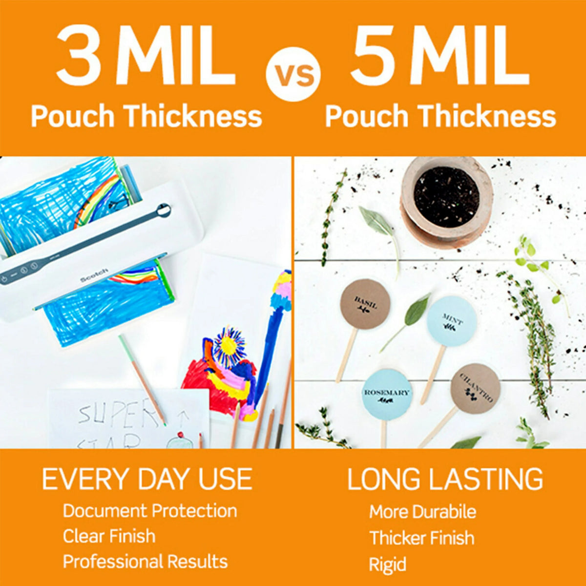 Clear Thermal Laminating Pouches, 50 Pouches E114108
