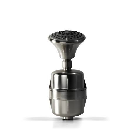 Brushed Nickel Shower Filter with Massage Head J96376