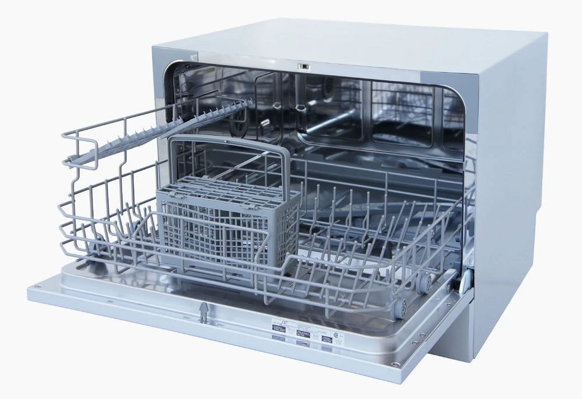 Silver Countertop Dishwasher J65355