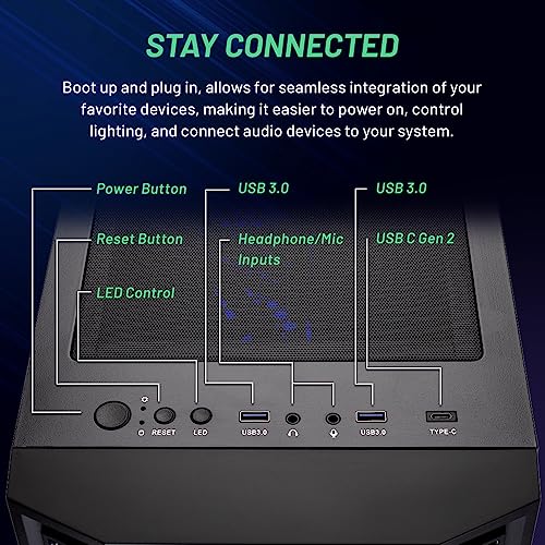 Gaming PC Desktop, Ryzen 5 5600, RTX 3050 6GB, 1TB SSD, 16GB DDR4 RAM T405656