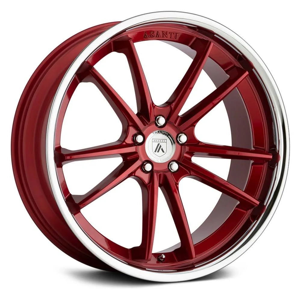20x9 5x120 Candy Red Wheel with Chrome Lip G56210