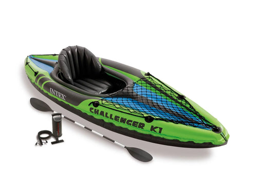 1-Person Inflatable Kayak with Oars and Pump G410