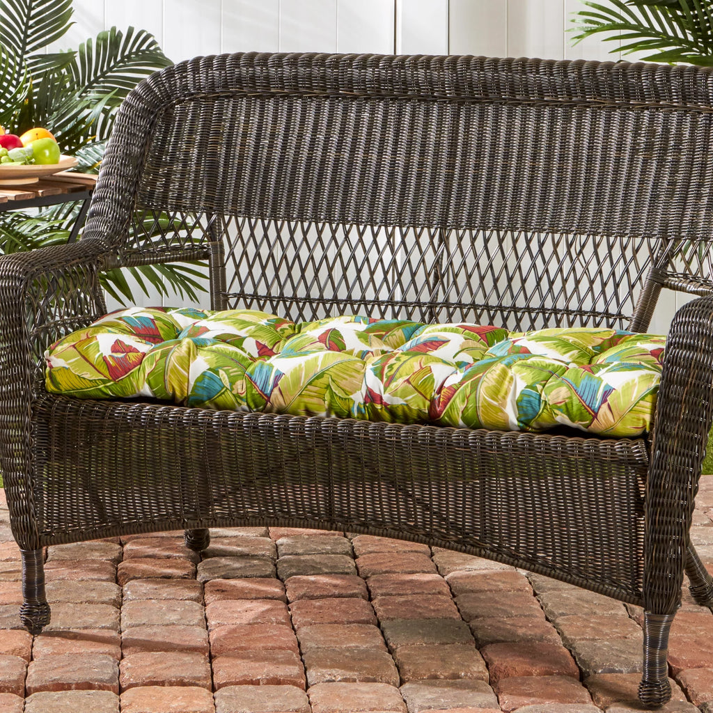 Palm Leaves Outdoor Bench Seat Cushion C74083