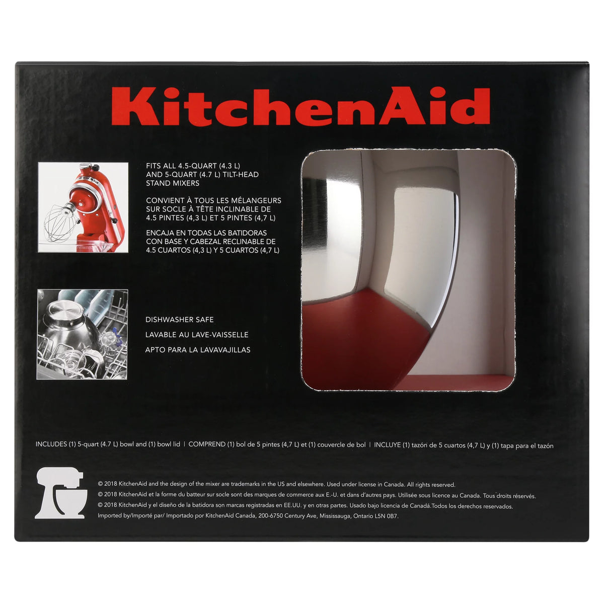 5-Qt. Polished Stainless Steel Bowl with Handle I255796