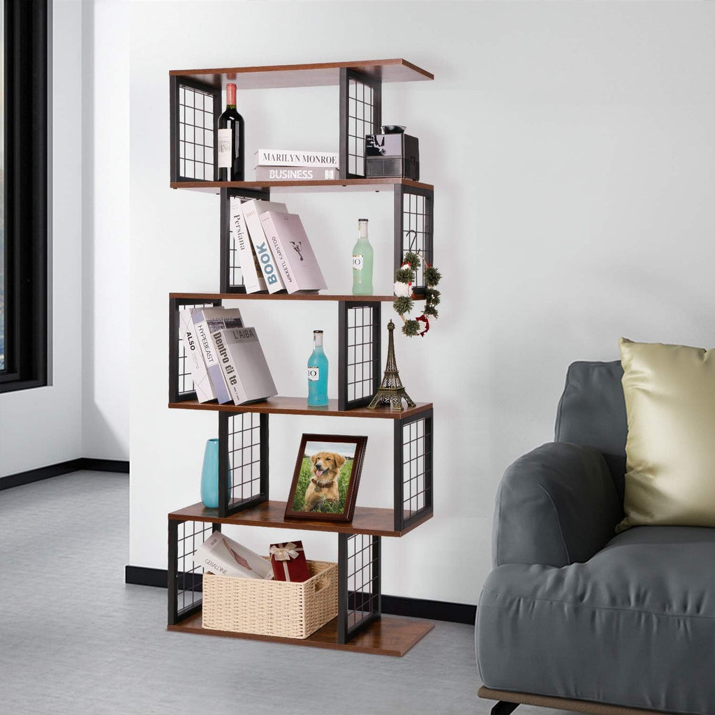 5-Tier S-Shaped Bookshelf L121893