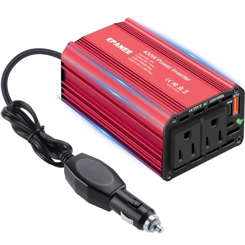 400W Power Inverter 12V DC to 110V AC with PD 65W USB-C & QC 18W Port P713
