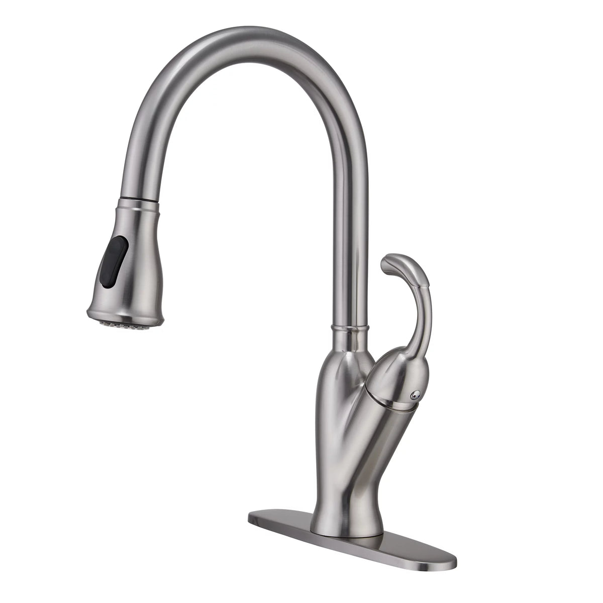 Single Handle Brushed Nickel Pull Down Kitchen Faucet T542