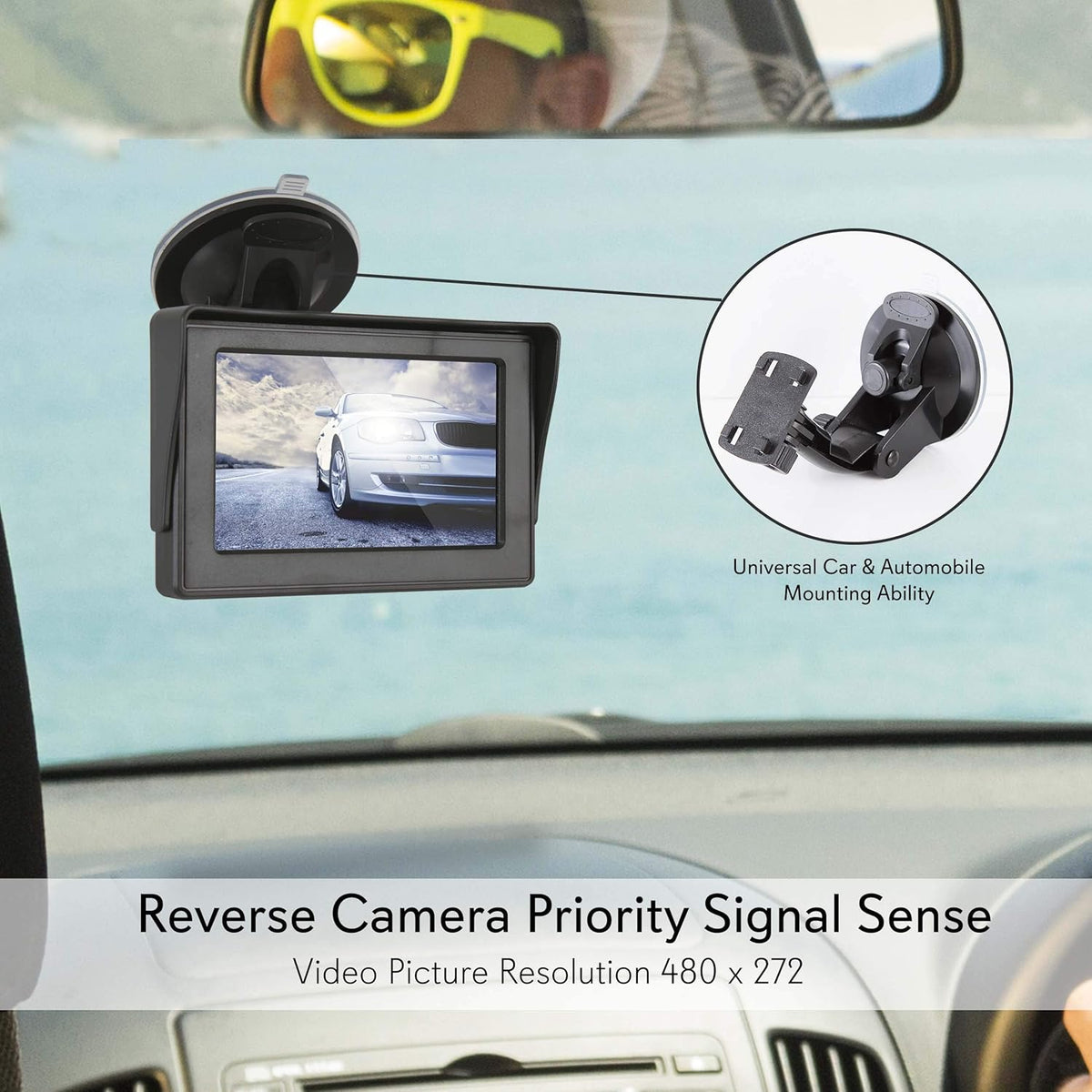 Wireless Backup Rear View Camera with 4.3" Color LCD Display, Night Vision C821