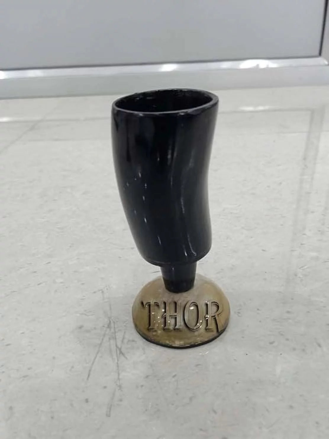 Handmade Natural Viking Drinking Horn Mug with Brass Trim Set of 6 K37233
