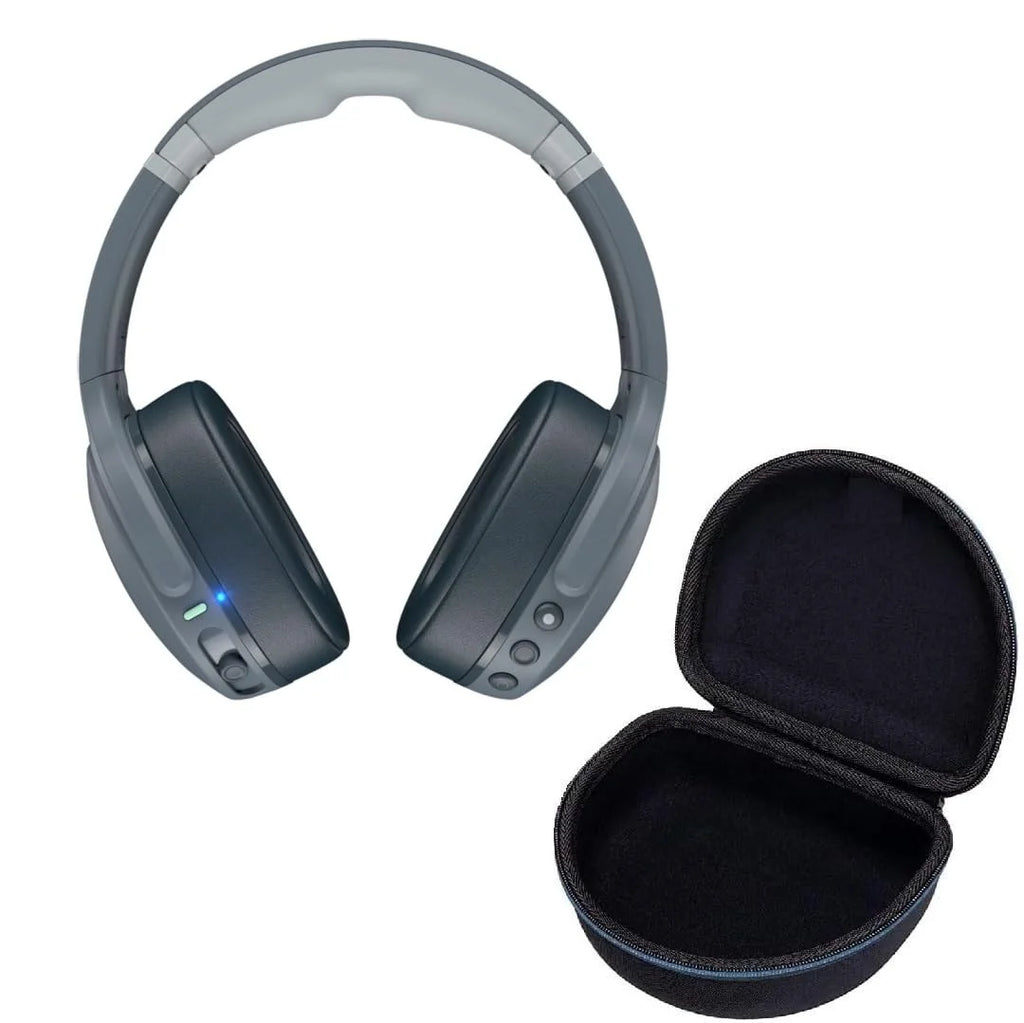 Gray Over Ear Headphone Bundle with Carrying Case X898652