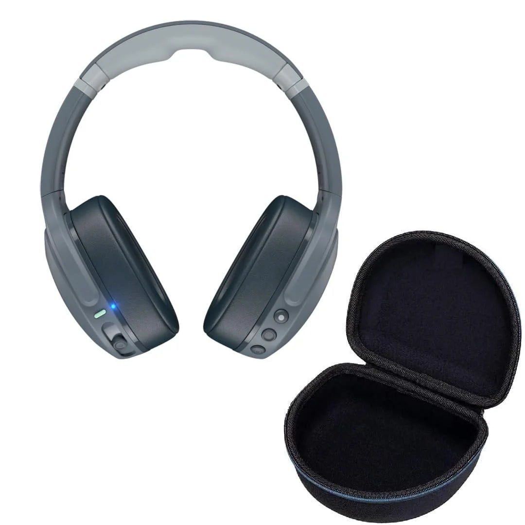 Gray Over Ear Headphone Bundle with Carrying Case X898652