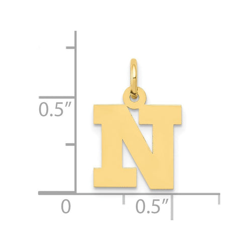 10k Gold Block Letter Name Pendant Necklace L79254