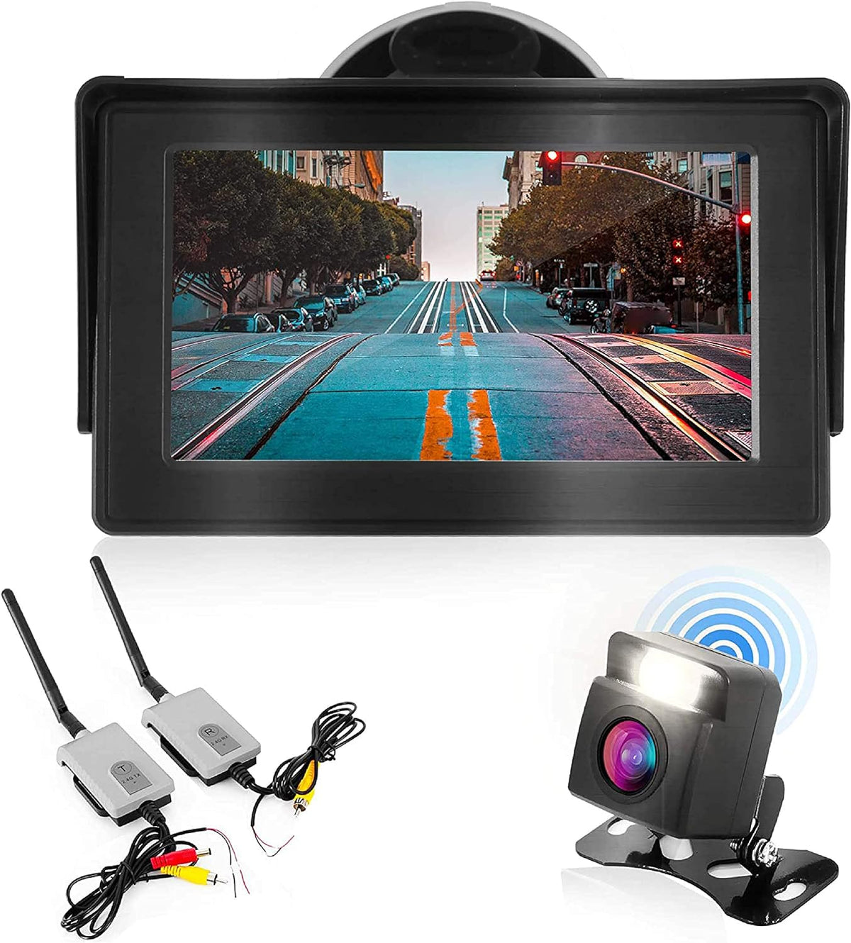Wireless Backup Rear View Camera with 4.3" Color LCD Display, Night Vision C821