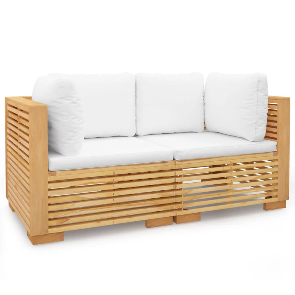 Teak Corner Sofas with Cushions 2 pcs Z507