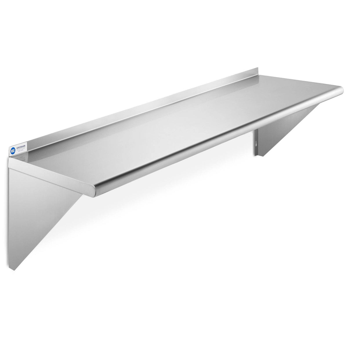 NSF Stainless Steel Kitchen Wall Mount Shelf with Backsplash V913