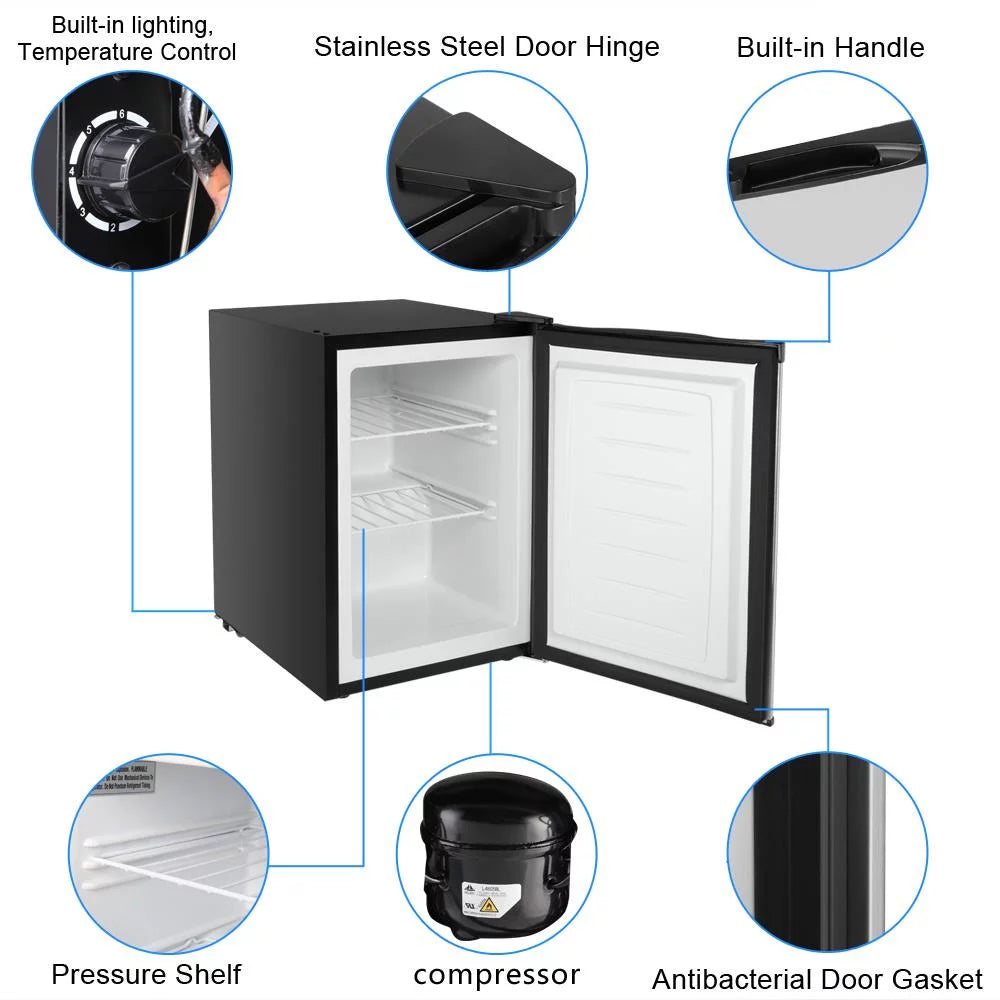 2.1 Cu.ft Upright Freezer Stainless Steel Single Door A320343