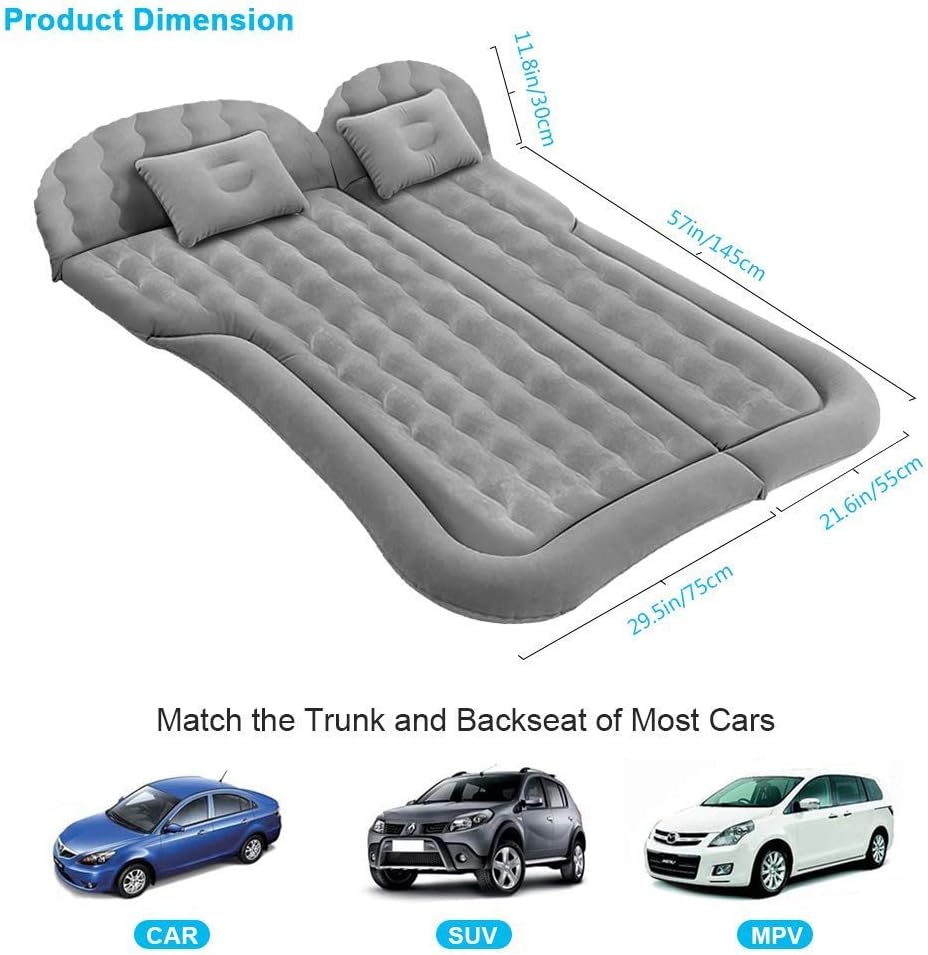 Car Air Mattress Auto Inflatable Car Bed Camping Sleeping Bed Q9080