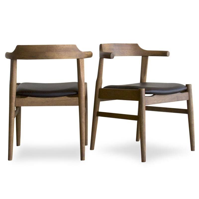 Black Faux Leather Dining Chair (Set of 2) F116801
