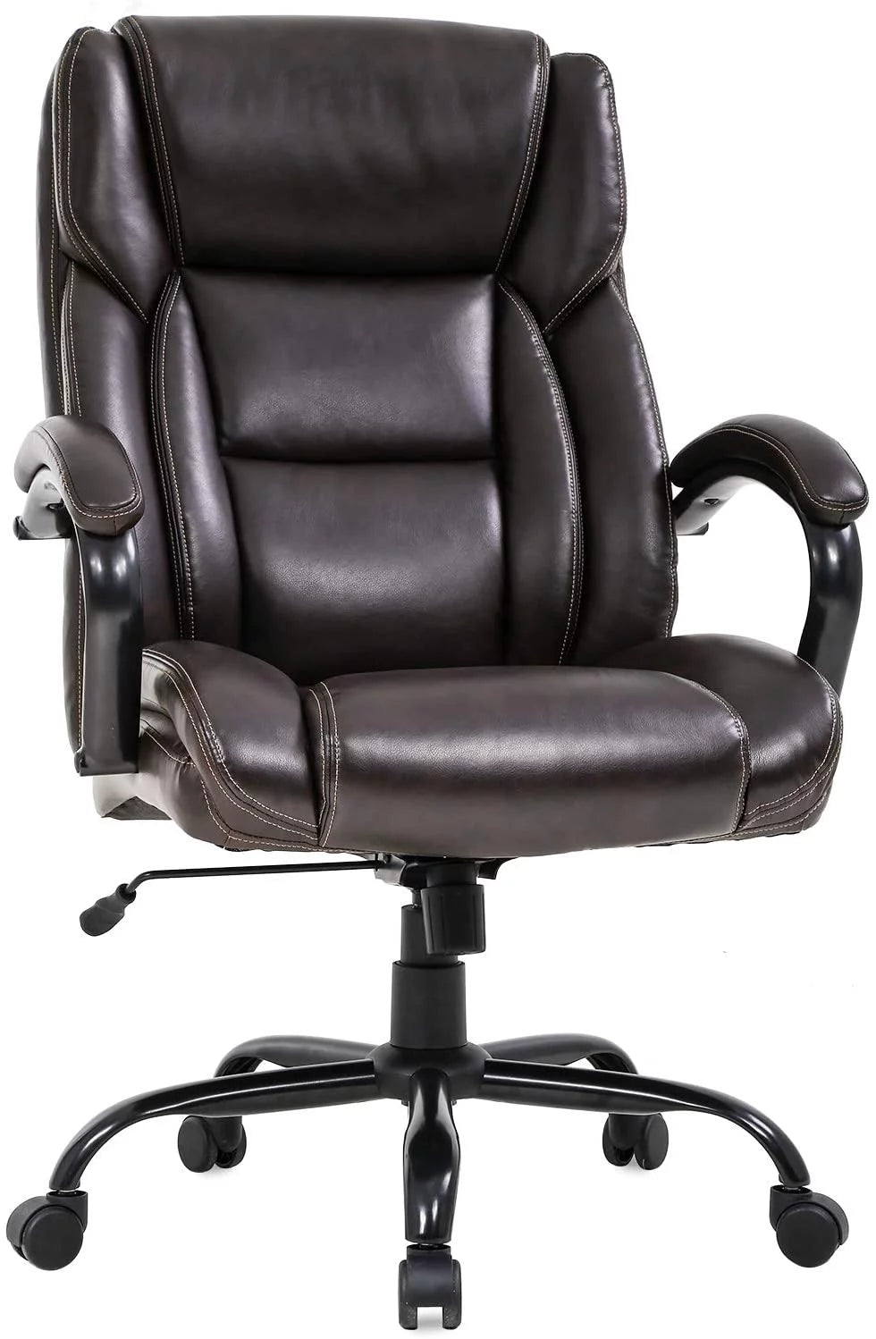 Brown Big and Tall Adjustable High Back Office Chair T3376