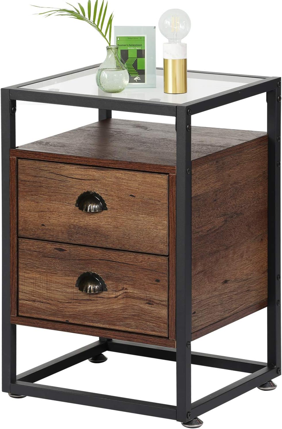 Light Black Cabinet with Drawers and Shelf U61647