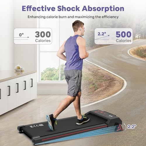 Under Desk Treadmill with Incline, 2.25HP, 265lbs Weight Capacity E8756
