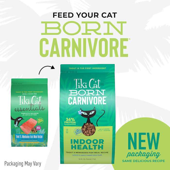Tiki Cat Essentials Trout and Menhaden Fish Meal Recipe Dry Cat Food P16469