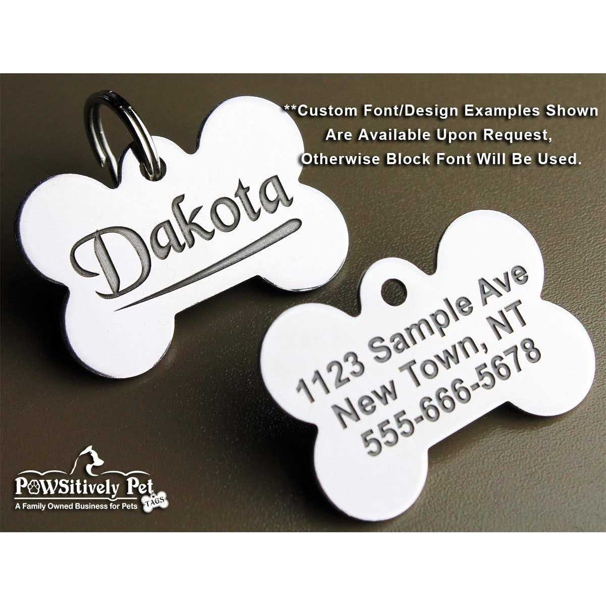 Stainless Steel Custom Engraved Pet ID Tags S5353