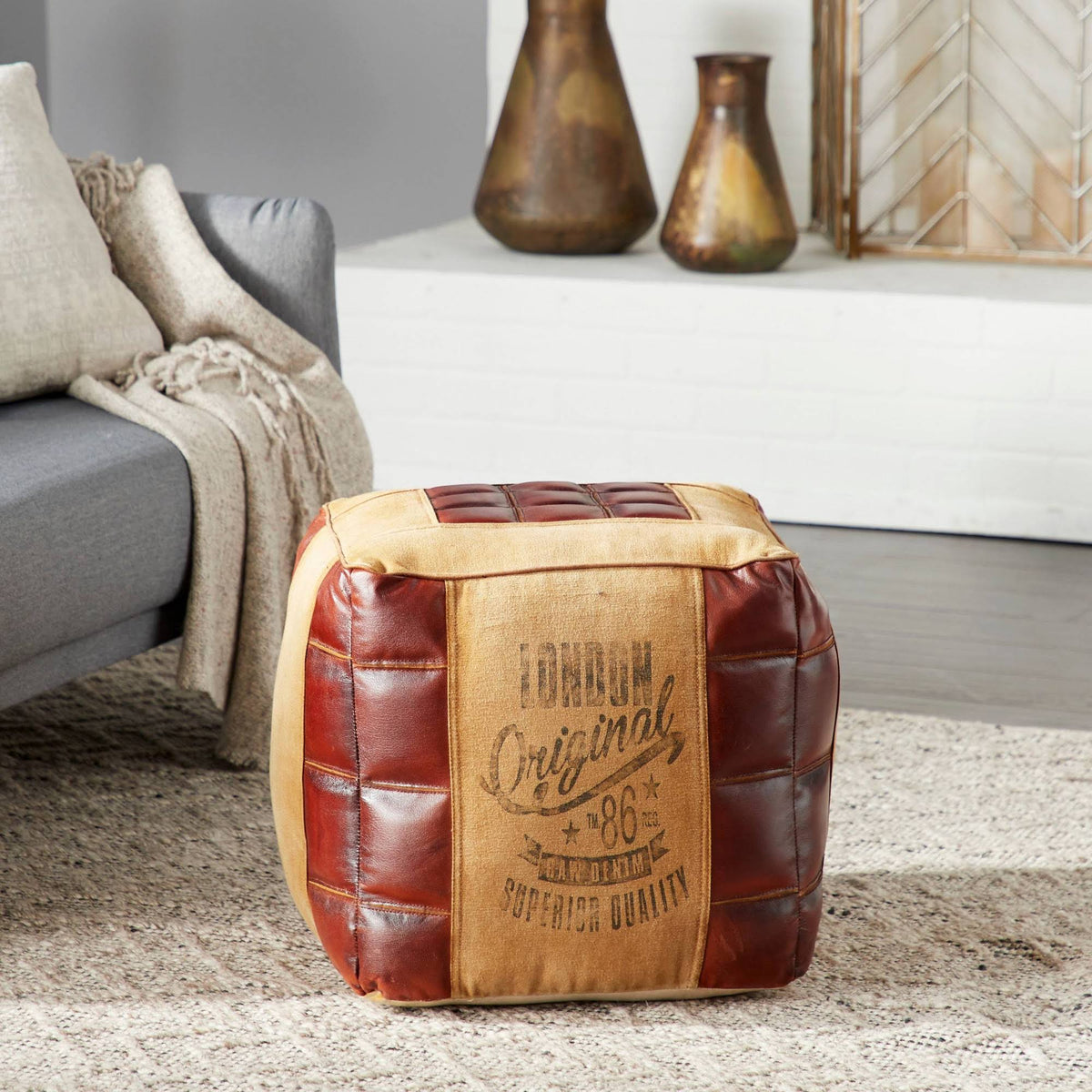 Rustic Pouf O919