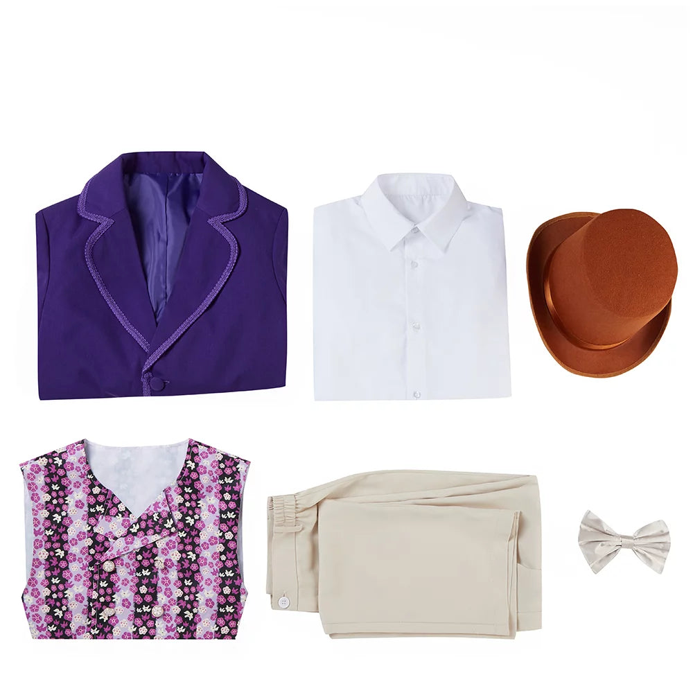 Trench Floral Vest Uniform Suit With Hat X11971