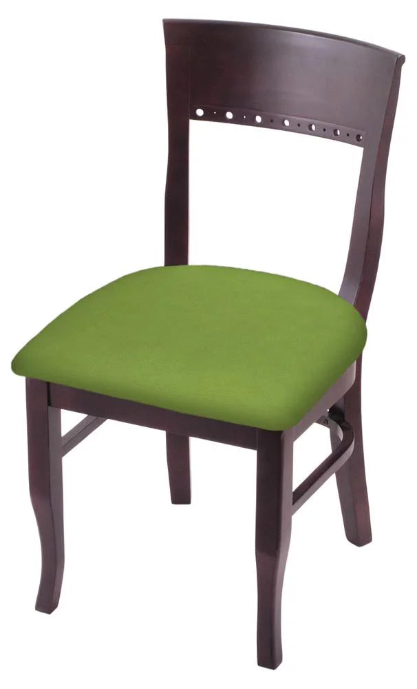 18" Chair with Dark Cherry Finish and Kiwi Green Seat W187075