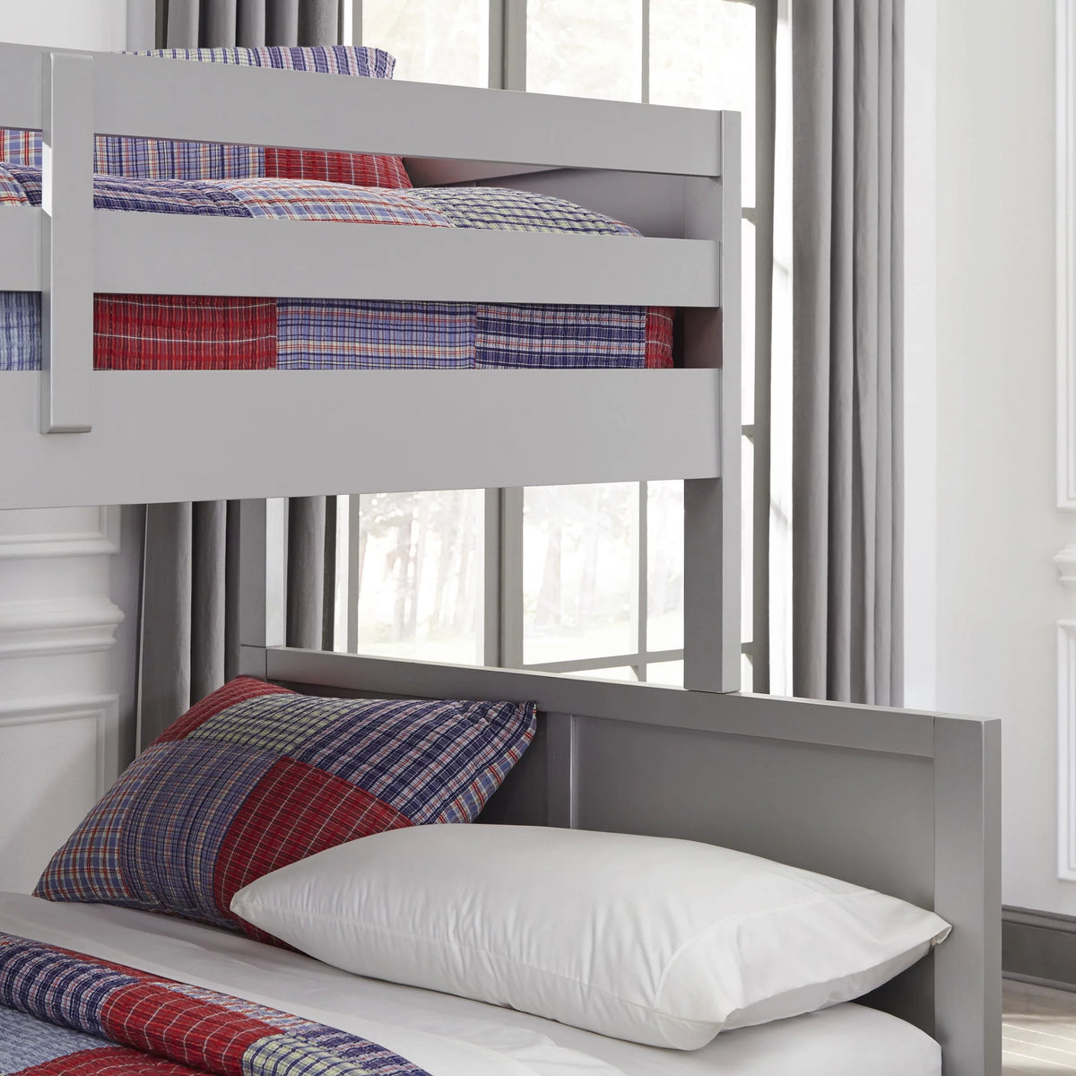Gray Twin Over Full Bunk Bed U3914